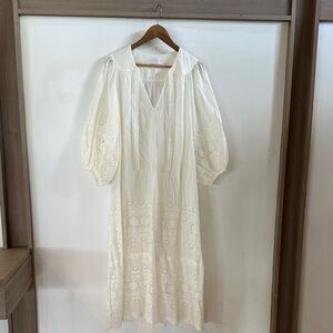 Zimmermann White Eyelet Maxi Dress